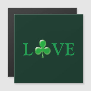 St. Patrick's Day Kärlek Klöver Shamrock Magnet