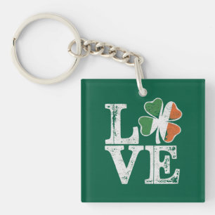 St Patricks Day Kärlek Lucky Irländska Shamrock Gr
