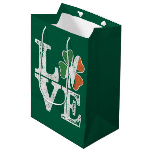 St Patricks Day Kärlek Lucky Irländska Shamrock Gr