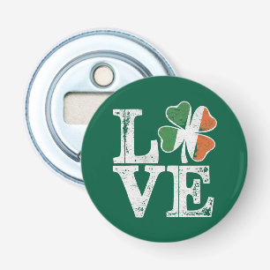St Patricks Day Kärlek Lucky Irländska Shamrock Gr Flasköppnare