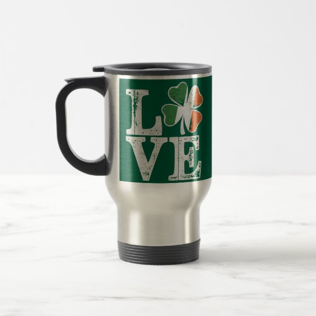 St Patricks Day Kärlek Lucky Irländska Shamrock Gr Resemugg (Vänster)