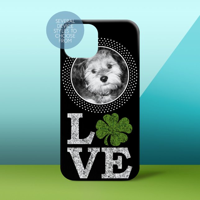 St patricks day Kärlek med Irish Shamrock och Phot (Personalized Phone Case)