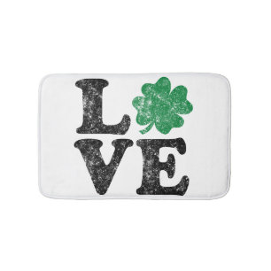 St patrick's day KÄRLEK Shamrock Irish Badrumsmatta