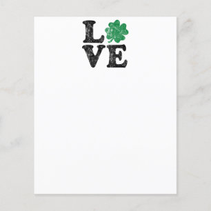 St patrick's day KÄRLEK Shamrock Irish Flygblad