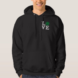 St patrick's day KÄRLEK Shamrock Irish Hoodie