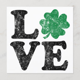 St patrick's day KÄRLEK Shamrock Irish Kort
