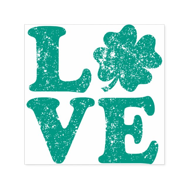 St patrick's day KÄRLEK Shamrock Irish Självfärgande Stämpel (Design)
