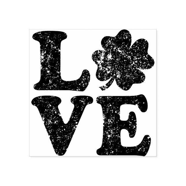 St patrick's day KÄRLEK Shamrock Irish Stämpel (Tryck)