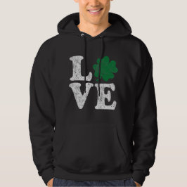 St patrick's day KÄRLEK Shamrock Irish Sweatshirt Med Luva