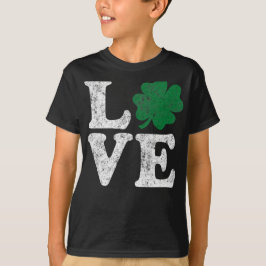St patrick's day KÄRLEK Shamrock Irish T-shirt