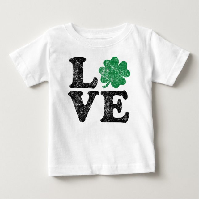 St patrick's day KÄRLEK Shamrock Irish Tröja (Framsida)