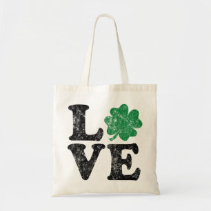 St patrick's day KÄRLEK Shamrock Irish Tygkasse