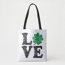 St patrick's day KÄRLEK Shamrock Irish Tygkasse