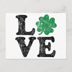 St patrick's day KÄRLEK Shamrock Irish Vykort