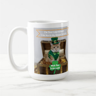 St Patrick's Day Katt Humor Kaffemugg