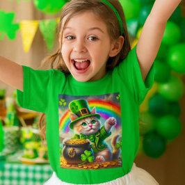 St Patricks Day Katt Tomte Katthamare T-Shirt