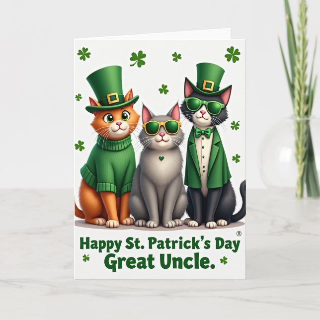 St Patricks Day Katter Storbror Kort (Framsida)