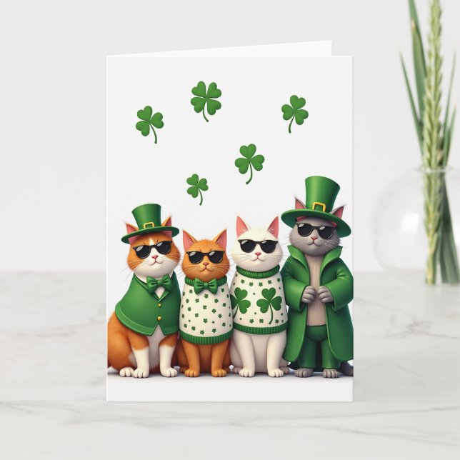 St Patricks Day Kattkort Kort (Framsida)