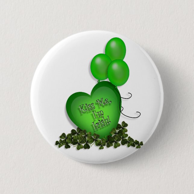 St patricks day Kiss me Im Irish Balloons Knapp (Framsida)