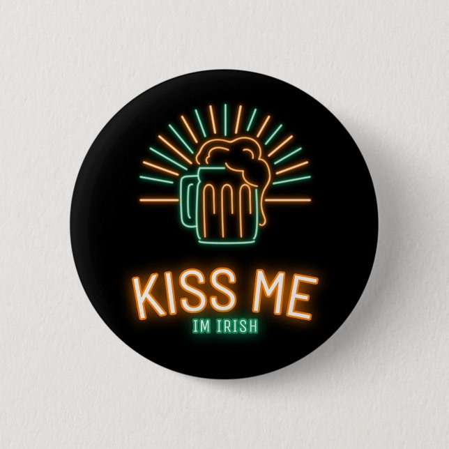 St patricks day Kiss me im irish Knapp (Framsida)