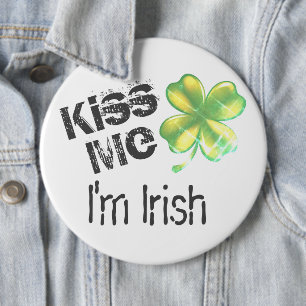St. Patrick's Day Kiss Me jag är irländare, Shamro Knapp