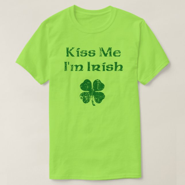 St. Patrick's Day Kiss Me T-Shirt (Design framsida)