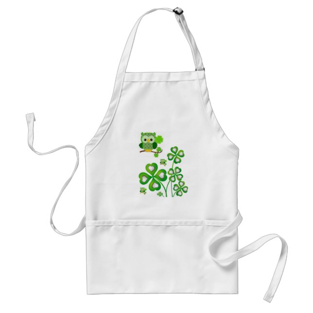 St. Patrick's Day Kitchen Apron Uggla Förkläde (Framsidan)