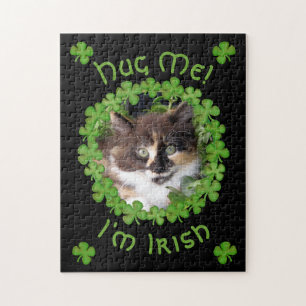 St. Patrick's Day Kitten Hug Pussel