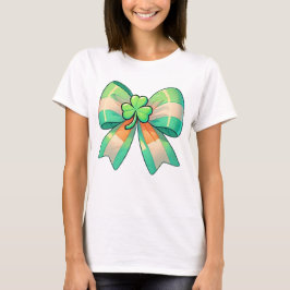 St. Patrick's Day Klöver Bow T Shirt