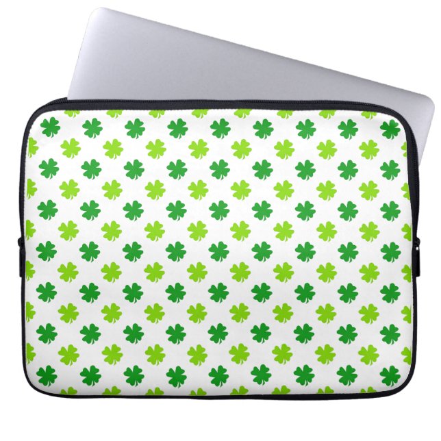 St. Patrick's Day Klöver Lämnar Mönster-54601 Laptop Fodral (Framsidan)