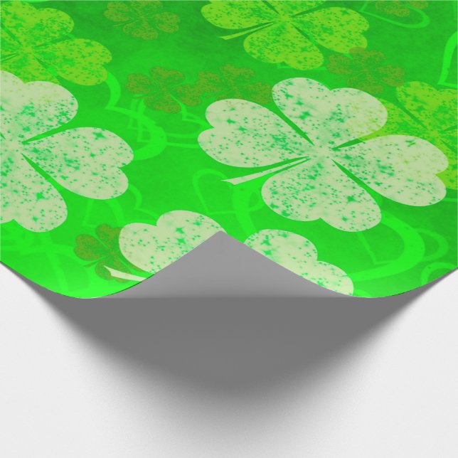 St patrick's day Klöver och Hearter Presentpapper (Hörn)