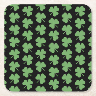 St. Patrick's Day Klöver Papper Underlägg Kvadrat