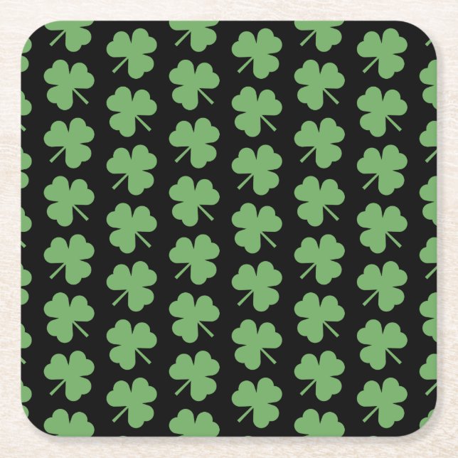 St. Patrick's Day Klöver Papper Underlägg Kvadrat (Framsidan)