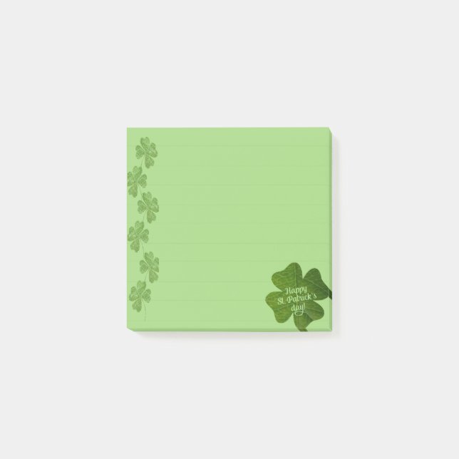 St. Patricks Day Klöver Post-it Block (Framsida)