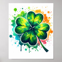 St. Patrick's Day Klöver Poster