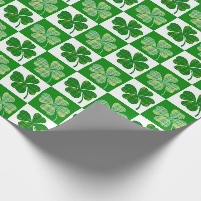 St patrick's day Klöver Presentpapper (Hörn)