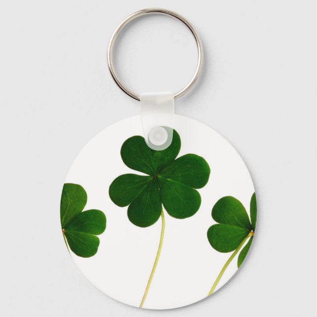 st patricks day klöver shamrock nyckelring (Framsida)