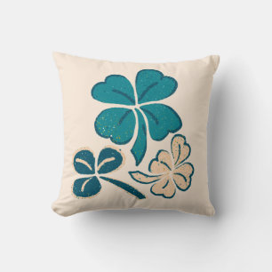 St. Patrick's day Klöver Shamrock Teckning Kudde