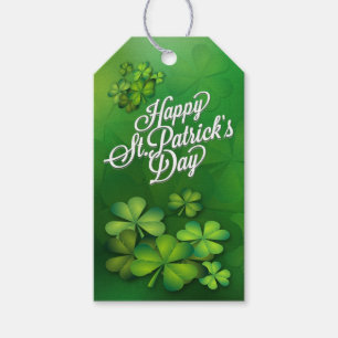 St patrick's day - klöver/Shamrocks Presentetikett