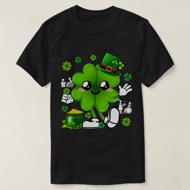 St. Patricks Day Klöver Social Worker Shamrocks F T Shirt (Design framsida)