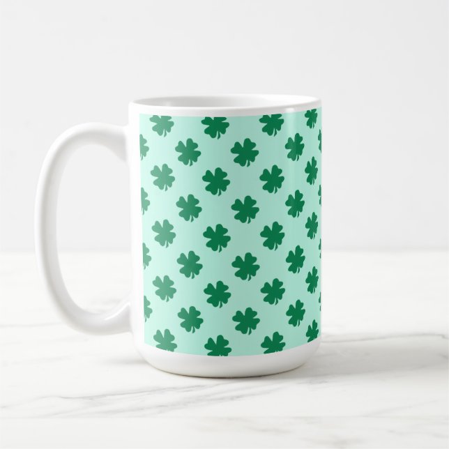 St. Patrick's Day Klöverbladsmönster Kaffemugg (Vänster)