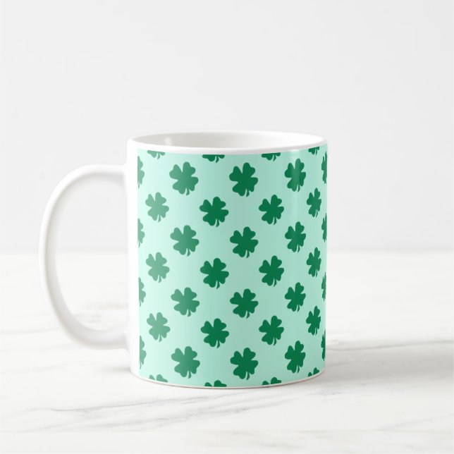 St. Patrick's Day Klöverbladsmönster Kaffemugg (Vänster)