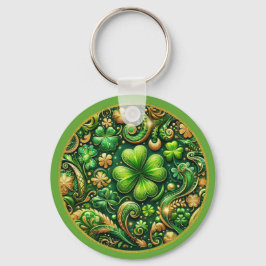 St. Patrick's Day-klöverdesign  Nyckelring