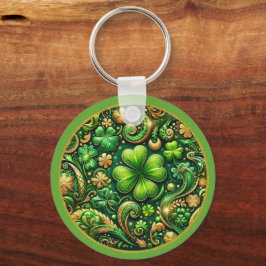 St. Patrick's Day-klöverdesign  Nyckelring