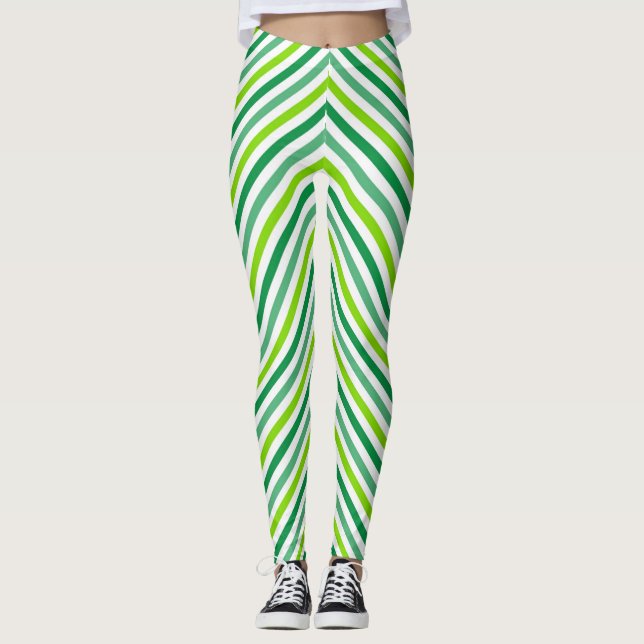 St. Patrick's Day Kor Rand Mönster-54602 Leggings (Framsida)