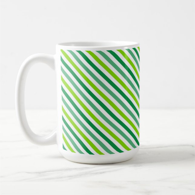 St. Patrick's Day-korsränder Mönster Kaffemugg (Vänster)