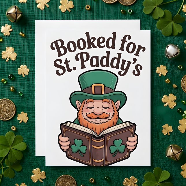 St Patrick's Day-kort Bokälskare Julkort (Skapare uppladdad)