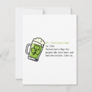 St Patricks Day-kort för ölfans Julkort