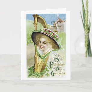 St patrick's day-kort för vintage kort