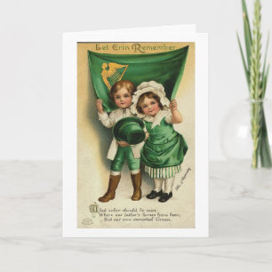 St patricks day-kort för vintage kort